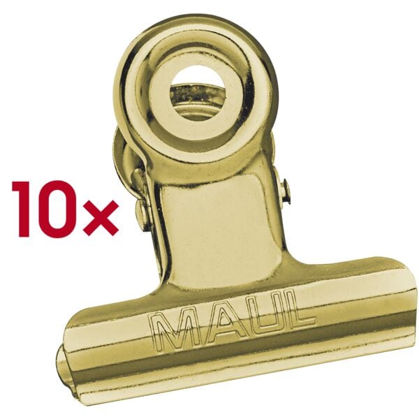 MAUL 10er-Pack Papier-Klemmer »MAULstandard« 30 mm gold gold, 3 cm