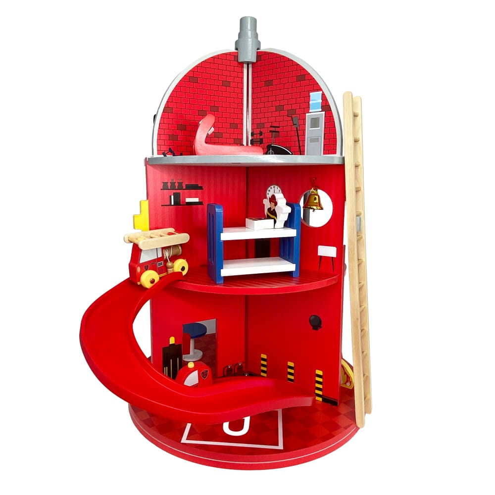 Set Gioco Caserma dei Pompieri, 59cm, Rossa