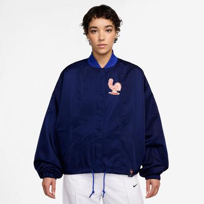Frankreich Nike Air Woven Bomberjacke – Blau – Damen