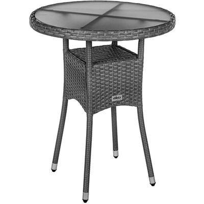 Beistelltisch Polyrattan rund 60cm grau - Stilista Image