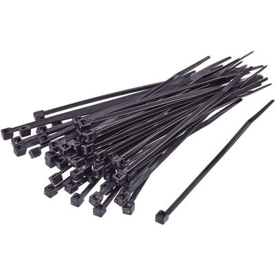 TC-BT-250-7.6-UVB Kabelbinder 250 mm 7.6 mm Schwarz UV-Witterungsstabil 100 St. - Tru Components Image