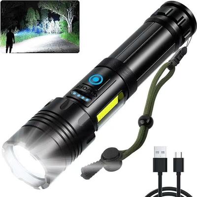 Ultrastarke LED-Taschenlampe, wiederaufladbare Taschenlampe, leistungsstarke militärische taktische Image