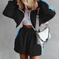 Per donna Pantaloncini da pista Pantaloni corti della tuta Abiti da salotto Primavera Tasca Tinta unita Completo Abbigliamento Nero Bianco Palestra Allenamento Corsa Vita Alta Antivento Leggero