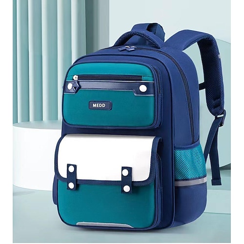 Zaino scolastico per ragazzi della scuola elementare – resistente zaino impermeabile con più tasche, strutturato per il ritorno a scuola per l'uso quotidiano