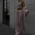Per donna Tuta da Ginnastica Pantaloni da Tuta Felpa con cappuccio e zip Autunno Inverno Coulisse Tasca Tinta unita Completo Abbigliamento Nero Rosa Velluto Palestra Allenamento Corsa Vita Alta