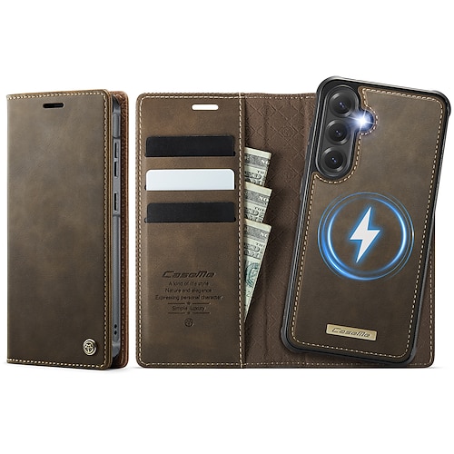 Handy Hülle Handyhüllen Für Samsung Galaxy S22 S21 Ultra Plus S20 Flip-Cover Abnehmbar Magnetisch Unterstützt kabelloses Laden TPU PU-Leder Image