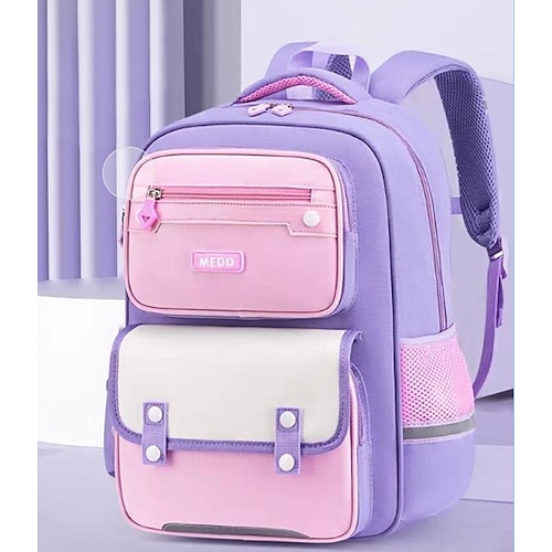 Zaino scolastico per ragazzi della scuola elementare – resistente zaino impermeabile con più tasche, strutturato per il ritorno a scuola per l'uso quotidiano