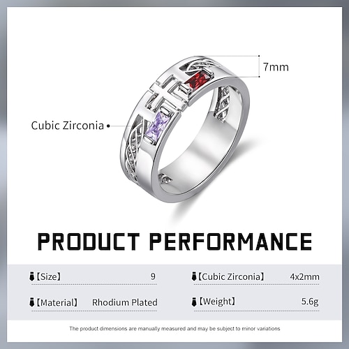 personalisierter Geburtssteinring, individuelles Geschenk für Männer, Herrenring mit individueller Namensgravur, perfektes Geschenk für Vater, Ehemann, Freund, Vatertag, Jahrestag, Weihnachten, Image