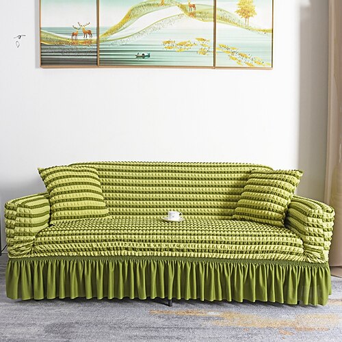 Eleganter Stretch-Sofabezug mit 3D-Blasengitter, Sofabezug, Couchbezug, elastischer Sofabezug aus Spandex mit Rock Image