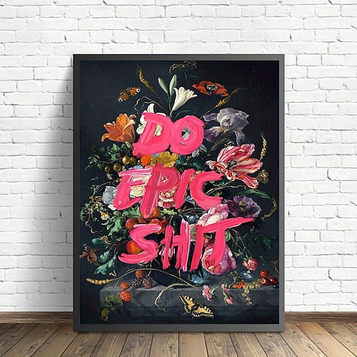 Druckgemälde, 1 Stück, ungerahmt, Leinwandbild, „Do Epic Shit", Poster, ästhetische Heimdekoration, ideales Geschenk für Freunde, perfekt für Wohnzimmer, Schlafzimmer, Büro, Bar, Wanddekoration, Image