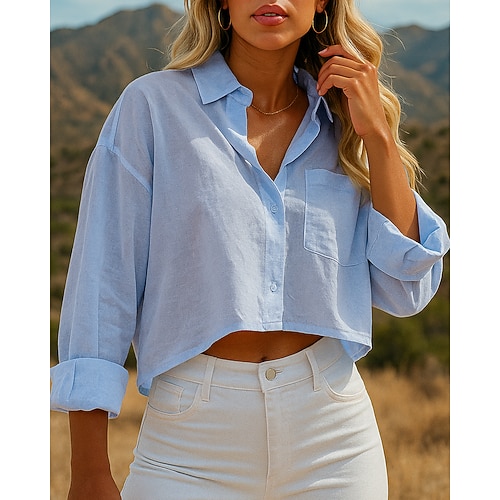 Damen Sporthemd Wanderspitze Kurzarm Umlegekragen Oberteil Außen Leicht Atmungsaktiv Sommer Frühling Polyester Schwarz Weiß Blau Tennis Golfspiel Laufen Image