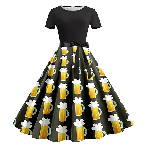 Kleid Bayerisch München Deutsch alpin Grafik für Damen Erwachsene 3D-Druck für Karneval Oktoberfestbier Party Image