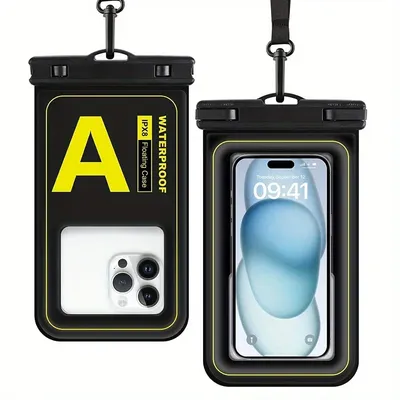 Waterproof phone case with strap Camera accessible waterproof bag Touchscreen compatible waterproof case Waterproof phone bag