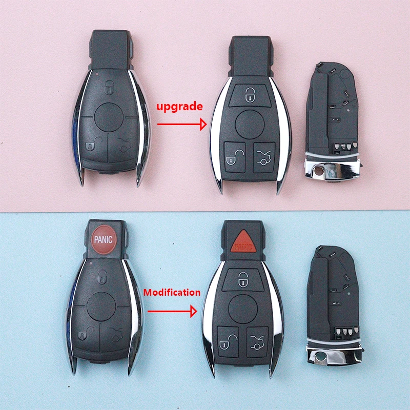 Upgrade Alte Dual-Batterie Halter Auto Schlüsselanhänger Fall Shell für Mercedes-Benz A B C E S CL CLS CLA CLK W203 W204 W205 W210 W211 W212 Image