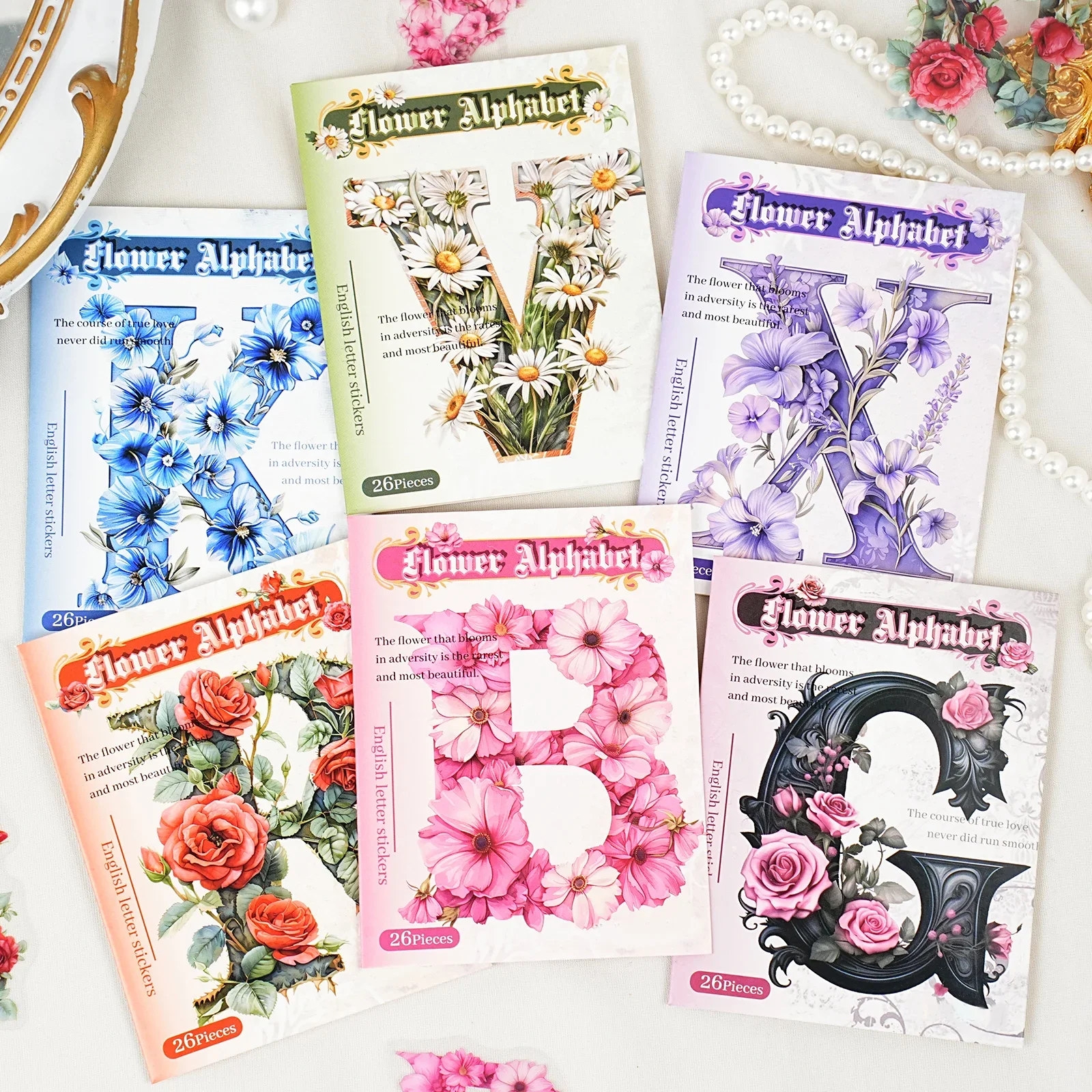 78 Blatt/Beutel Blumenwort-Sammlungsserie Aufkleber DIY Handbuch Scrapbook Handyhülle Fotorahmen Kalender Dekorieren Image