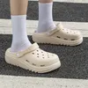 Klobige Plateau-Clogs-Schuhe für Damen, dicker Boden, rutschfeste Strandsandalen, Damen-Sommermode, Keile, EVA-Sandalen, Hausschuhe