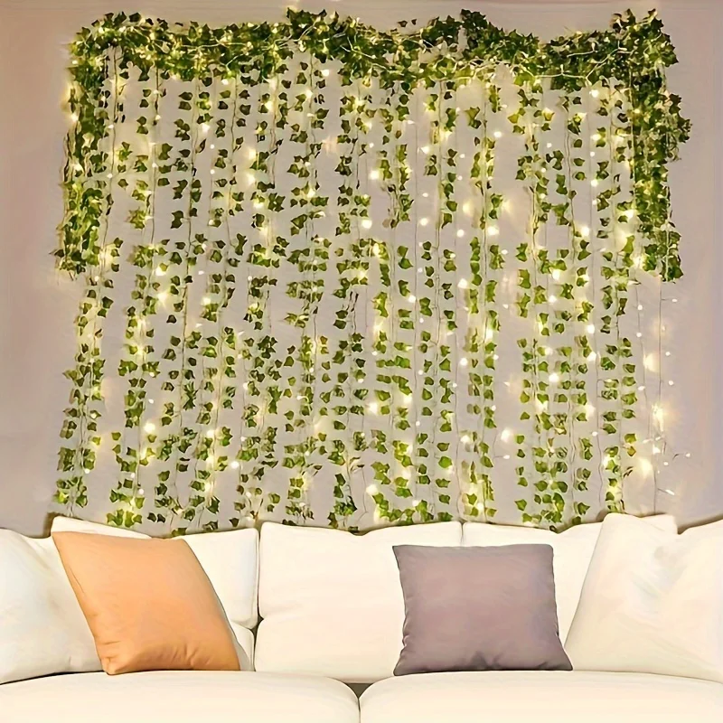 Girlande Licht Batteriebetriebene Blume Green Leaf Lichterketten Künstliche Rebe Lichterkette Weihnachtsbaum für Jäten Home Decor