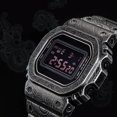 DW5600 Metal Stainless Steel Mod Kit With Carved Retro Style DW-5000 GW-B5600 GB-5600 for Casio G-Shock Men's Watch