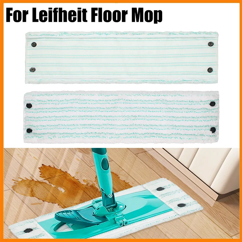 Flache Mopp-Pads für Leifheit Clean Twist XL MicroDuo Trocken- und Nassreinigungspad für Heim-Bodenreinigungsmittel, Teile 49 x 14 cm Image