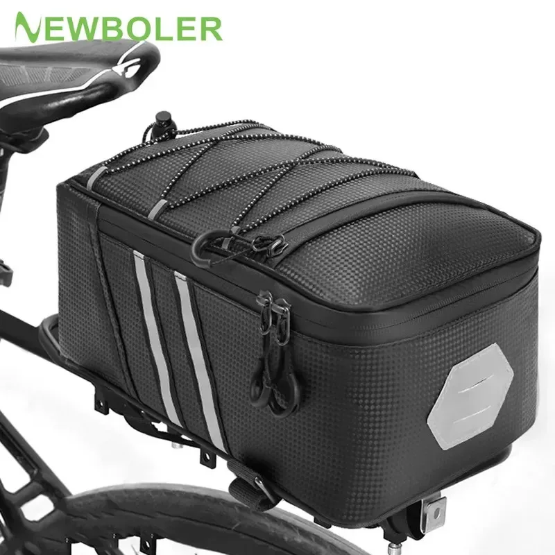 Fahrrad Rücksitztasche MTB Fahrradträger Tasche Kofferraum Pannier Radfahren Große Kapazität Wasserdichte Reisetasche Mit Regenschutz Image