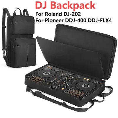 DJ-Rucksack für Pioneer DDJ-400 DDJ-FLX4/Roland DJ-202 DJ-Controller-Hülle, Tragetasche, Reisetasche, stoßfest, kratzfest