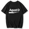 Neue koreanische Version von Kpop Agust D bedruckte Baumwolle T-Shirt D-2 Album Unisex T-Shirt Yoongi Shirt Teen Kleidung cool Hip Hop