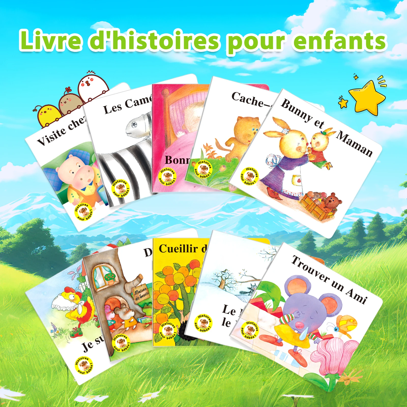 Hurra für den Rücken – zur Schule! Fun – gefülltes French Kids' Storybook Bundle to Kick – Start the New Semester Image