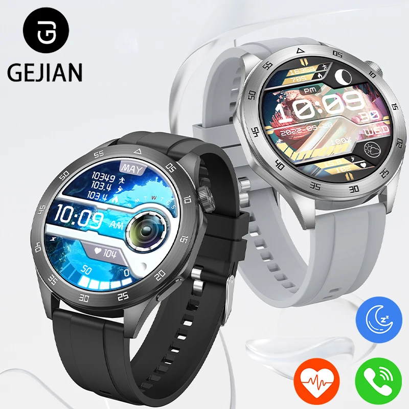 GEJIAN Neue 5.3 Bluetooth Smart Watch 1,45 Zoll 412 * 412 HD-Auflösung Herzfrequenzüberwachung Android iOS Smart Call Watch Image