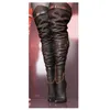Schwarz Patchwork Über Knie Hohe Stiefel Thin High Heel Sexy Modische Kühlen Winter Casual Große Größe Frau Schuhe Zapatillas Mujer