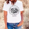 Große rauchige Berge Frauen reisen T-Shirt Vintage Boho Wandern Camping T-Shirt Damen Hippie Retro Top Fernweh Grafik T-Shirts