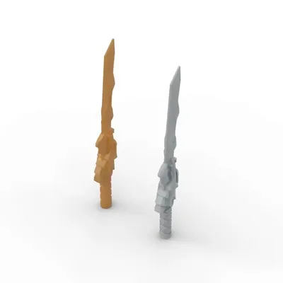MOC 10PCS Puzzle Partikel Handheld Messer 93055 Bausteine Set Bricks Golden Dragon Klinge Teil Kompatibel Geschenk Dropshipping Image
