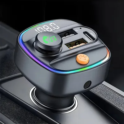 Bester FM-Transmitter Bluetooth 5.3 Freisprecheinrichtung AUX-Funkmodulator MP3-Player mit Schnellladeadapter Autozubehör Neu
