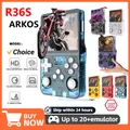 Console de videojuegos portatile Retro R36S 64GB, sistema ARKOS, pantalla IPS de 3,5 pollici, lettore de video portátil de