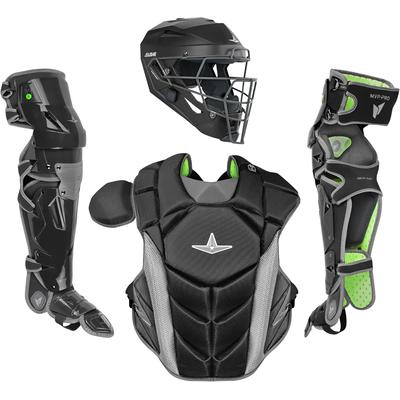 All Star MVP-Pro NOCSAE Certified Adult Baseball Catcher's Set - Re-Packaged Black/Graphite