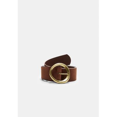 Stradivarius Belt with large irregular buckle Brown 26