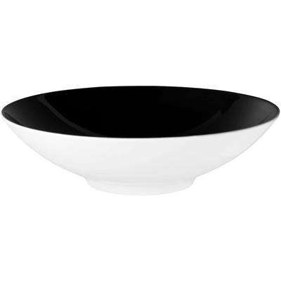 Suppenteller SELTMANN WEIDEN "Life Fashion", glamorous schwarz, weiß, B:20cm H:5,5cm L:20cm T:20cm Ø:20cm, Porzellan, Speiseteller, Teller rund 20 cm Image