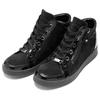 Sneakerboots ARA "ROM", Damen, Gr. 4,5 (37,5), schwarz, Lackleder, Glattleder, Veloursleder, unifarben, sportlich, Schuhe, Hightop Sneaker, Schnürboots in Bequemweite G (= weit)