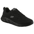Sneaker SKECHERS "BOBS B FLEX LO", Damen, Gr. 39, schwarz, Lederimitat, unifarben mit Farbeinsatz, sportlich, Schuhe, Praxisschuh, Freizeitschuh, Sportschuh mit Memory Foam