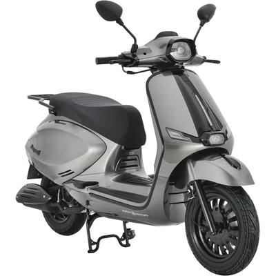 Motorroller ALPHA MOTORS "Napoli 125 ccm 85 km/h EURO 5+ (mit/ohne Topcase)", silber (silberfarben, schwarz, schwarz), Motorroller & Mofas, ohne Topcase, 85 km/h, B:72cm H:117cm L:182cm