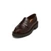 Loafer MARC O'POLO "mit robuster Profil-Laufsohle", Damen, Gr. 42, braun (schwarz braun), Obermaterial: 100% Leder (Rind), unifarben, Schuhe