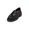 Loafer MARC O'POLO "mit robuster Profil-Laufsohle", Damen, Gr. 38, schwarz, Obermaterial: 100% Leder (Rind), unifarben, Schuhe