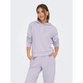 Kapuzensweatshirt ONLY PLAY "ONPLOUNGE LS HOOD SWEAT - NOOS", Damen, Gr. L, beige (evening haze), Sweatware, Obermaterial: 80% Polyester, 15% Viskose, 5% Elasthan, unifarben, sportlich, regular fit normal, Rundhals, Langarm angesetztes Bündchen,...