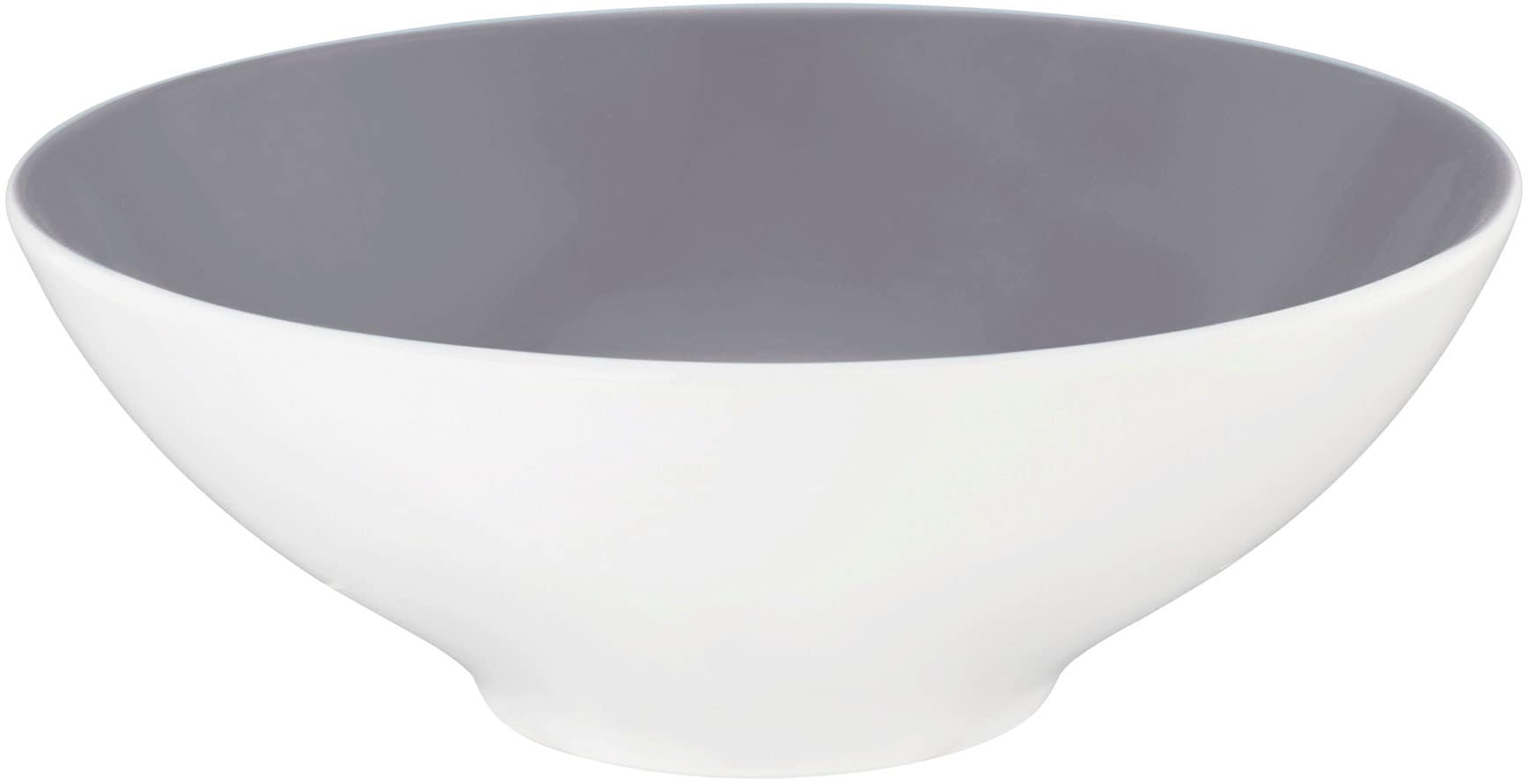 Dessertschale SELTMANN WEIDEN "Life Fashion", weiß (weiß, elegant grau), B:14,6cm H:5,3cm L:14,6cm T:14,6cm Ø:14,6cm, Porzellan, Schüsseln, Dessertschale, Schale rund 14,5 cm