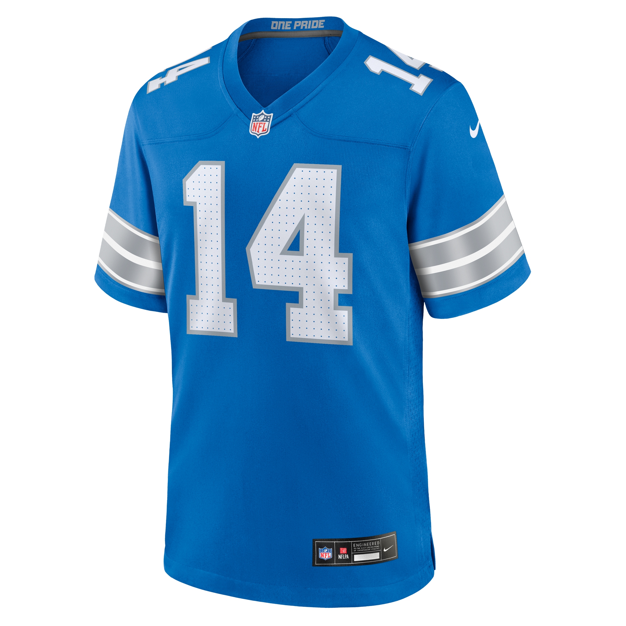 Footballtrikot NIKE "Nike Trikot Detroit Lions NFL Home Game Jersey St. Brown 14", Herren, Gr. S, blau (mehrfarbig), 100% Polyester, Trikots