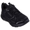 Sneaker SKECHERS "EDGERIDE-SILVER ECLIPSE", Damen, Gr. 38, schwarz, Lederimitat, Mesh, unifarben, sportlich, Schuhe, Retro Sneaker, Schnürschuh mit Metallic-Besätzen
