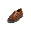 Loafer MARC O'POLO "mit robuster Profil-Laufsohle", Damen, Gr. 39, braun (cognac), Obermaterial: 100% Leder (Rind), unifarben, Schuhe