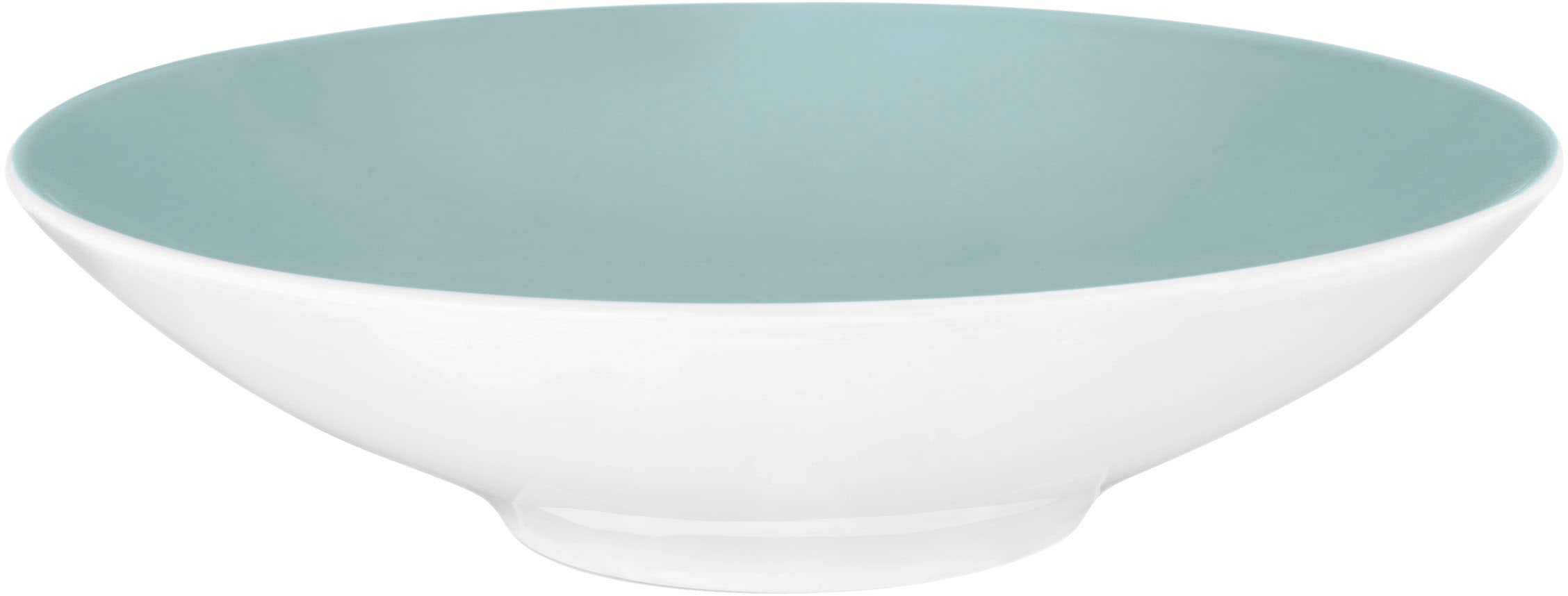 Pastateller SELTMANN WEIDEN "Life Fashion", grün (grün chic, weiß), B:23,3cm H:5,3cm L:23,3cm T:23,3cm Ø:23,3cm, Porzellan, Speiseteller, Pasta-/Suppenteller 23 cm