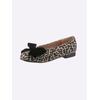 Ballerina HEINE, Damen, Gr. 38, beige (beige, schwarz), Textil, modisch, Schuhe