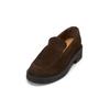 Loafer MARC O'POLO "aus softem Veloursleder", Damen, Gr. 37, braun (schwarz earth), Obermaterial: 100% Leder (Rind), Schuhe