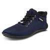 Barfußschuh LEGUANO "Galaxo", Damen, Gr. 48, blau (dunkelblau), Textil, sportlich, Schuhe, Komfortschuh, Flats, Schnürschuh mit spezieller Halbkugel-Laufsohle